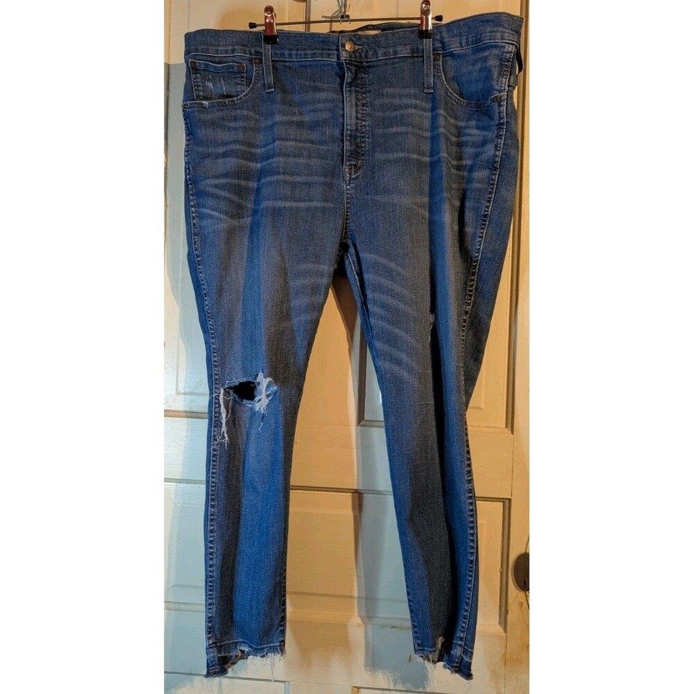 Madewell Distressed High Rise Skinny Jeans Size 36 (18) Petite -007